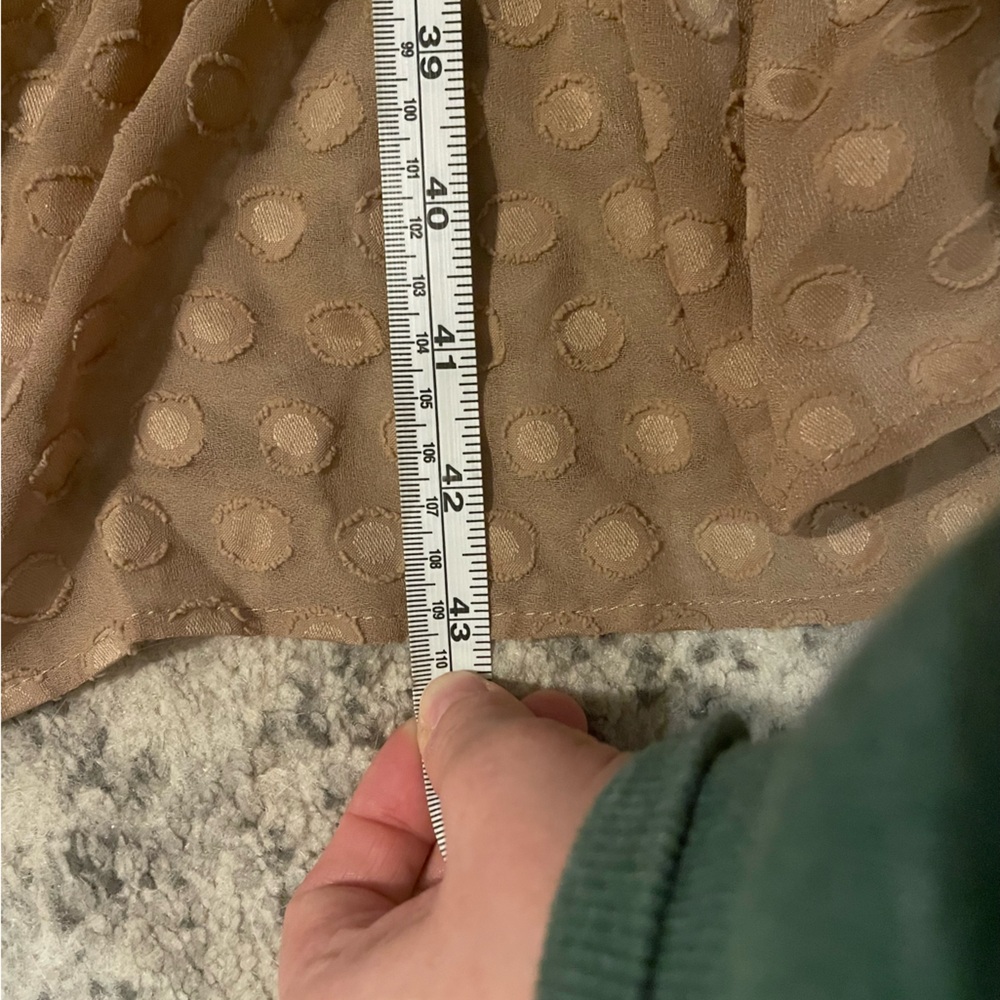 Bella Ella Boutique Brown Dress Size Medium Time After Time Midi Dress - Dots - Picture 12 of 12